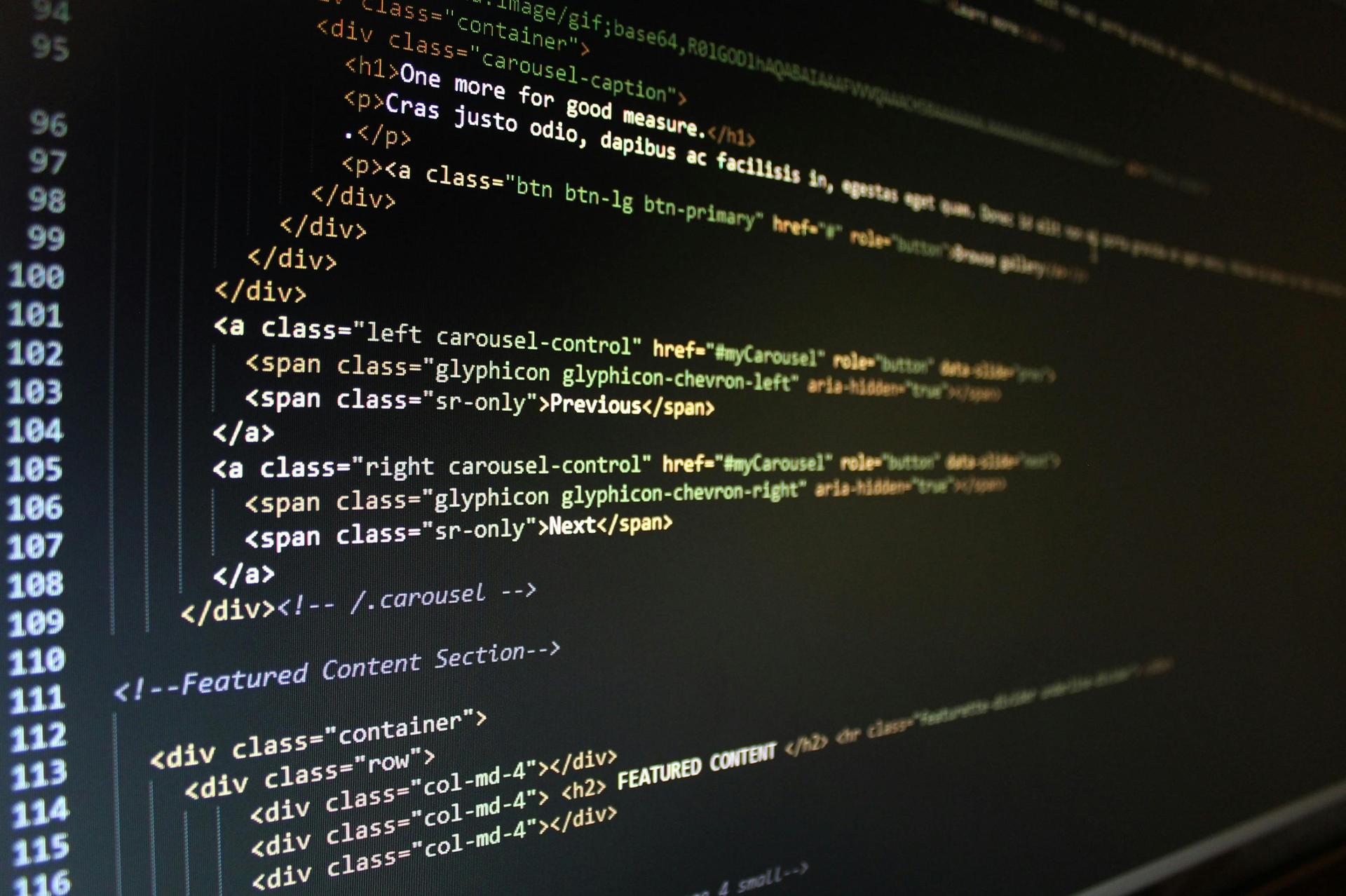 A codebase open on a screen, scrolled to code with no author and no comments