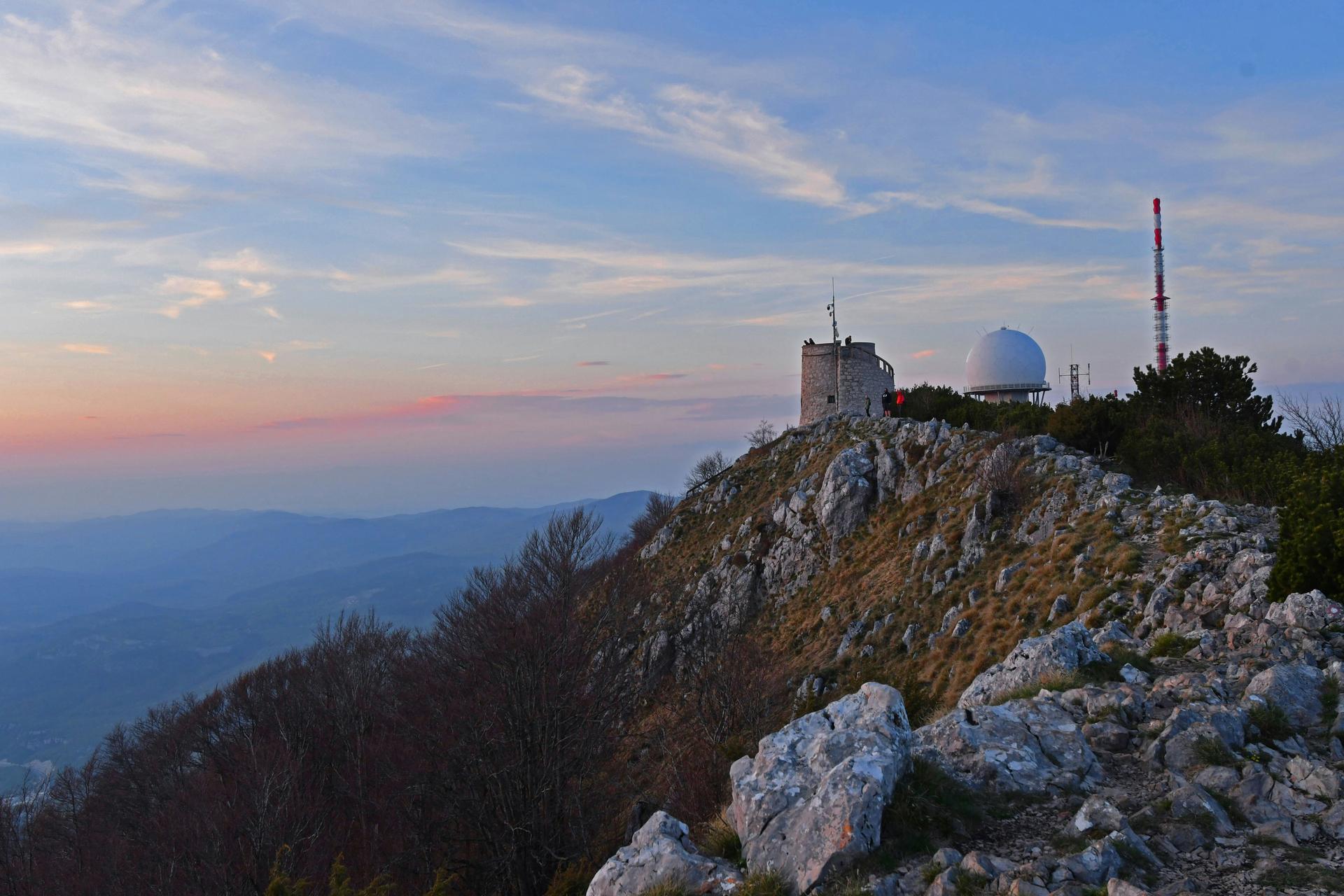 Weather station in the field for environmental monitoring